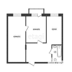 2-к квартира, вторичка, 43м2, 3/5 этаж