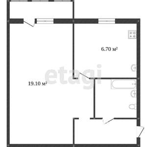 1-к квартира, вторичка, 31м2, 4/4 этаж