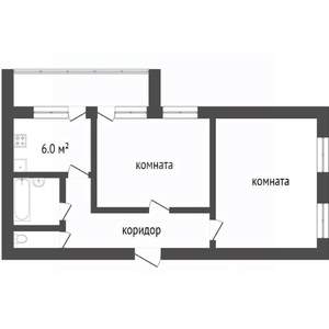 2-к квартира, вторичка, 46м2, 1/9 этаж