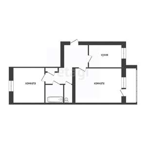 2-к квартира, вторичка, 50м2, 5/5 этаж