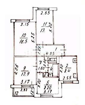 4-к квартира, вторичка, 74м2, 8/9 этаж
