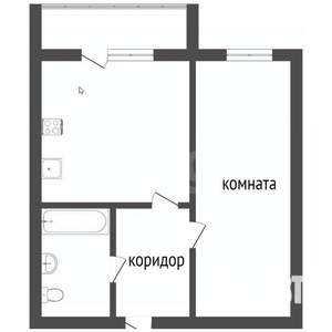 1-к квартира, вторичка, 42м2, 1/10 этаж