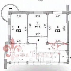 3-к квартира, вторичка, 95м2, 5/14 этаж