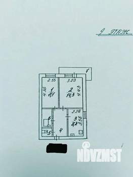 2-к квартира, вторичка, 46м2, 9/9 этаж