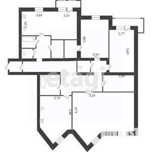 3-к квартира, вторичка, 116м2, 6/14 этаж