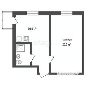 1-к квартира, вторичка, 37м2, 13/15 этаж