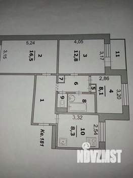 3-к квартира, вторичка, 60м2, 1/9 этаж