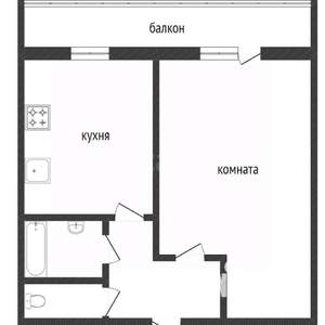 1-к квартира, вторичка, 34м2, 1/10 этаж