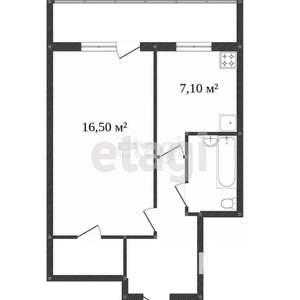 1-к квартира, вторичка, 42м2, 6/10 этаж