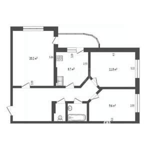 3-к квартира, вторичка, 70м2, 17/17 этаж