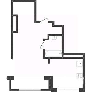 1-к квартира, вторичка, 45м2, 5/9 этаж