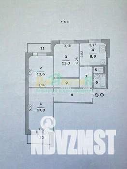 3-к квартира, вторичка, 73м2, 6/9 этаж