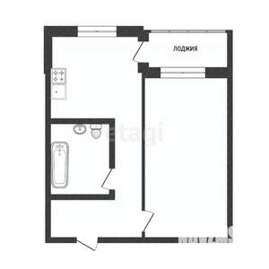 1-к квартира, вторичка, 41м2, 9/10 этаж