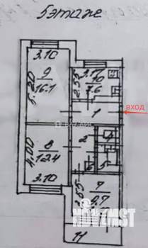3-к квартира, вторичка, 58м2, 5/9 этаж